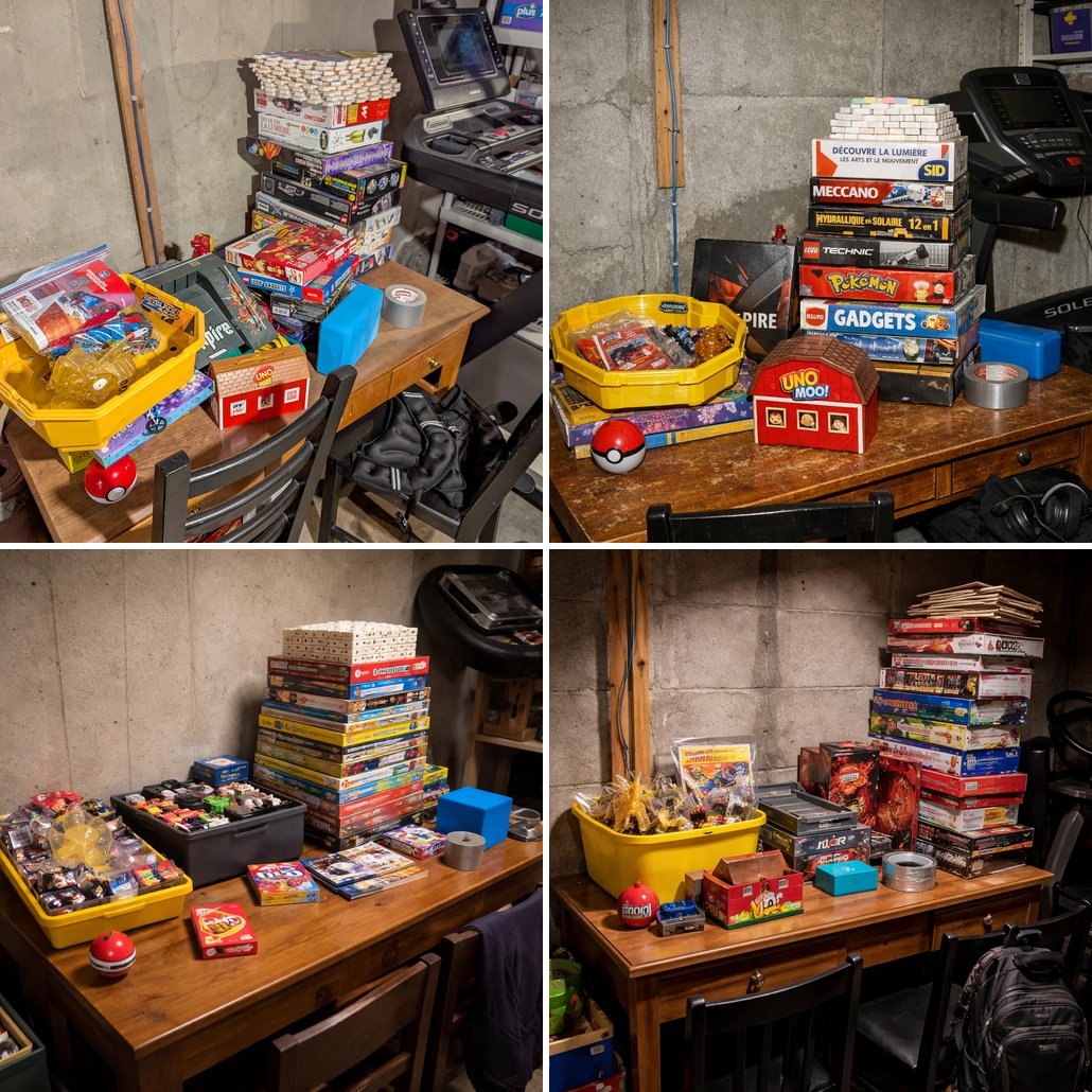 Basement table: three models described it, one generator (ChatGPT) rendered each description